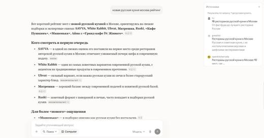 Новая русская кухня рейтинг